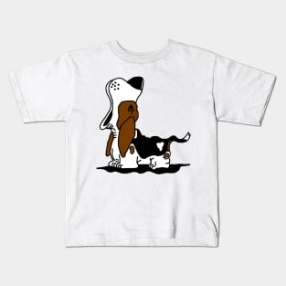 Howling Basset Hound Kids T-Shirt